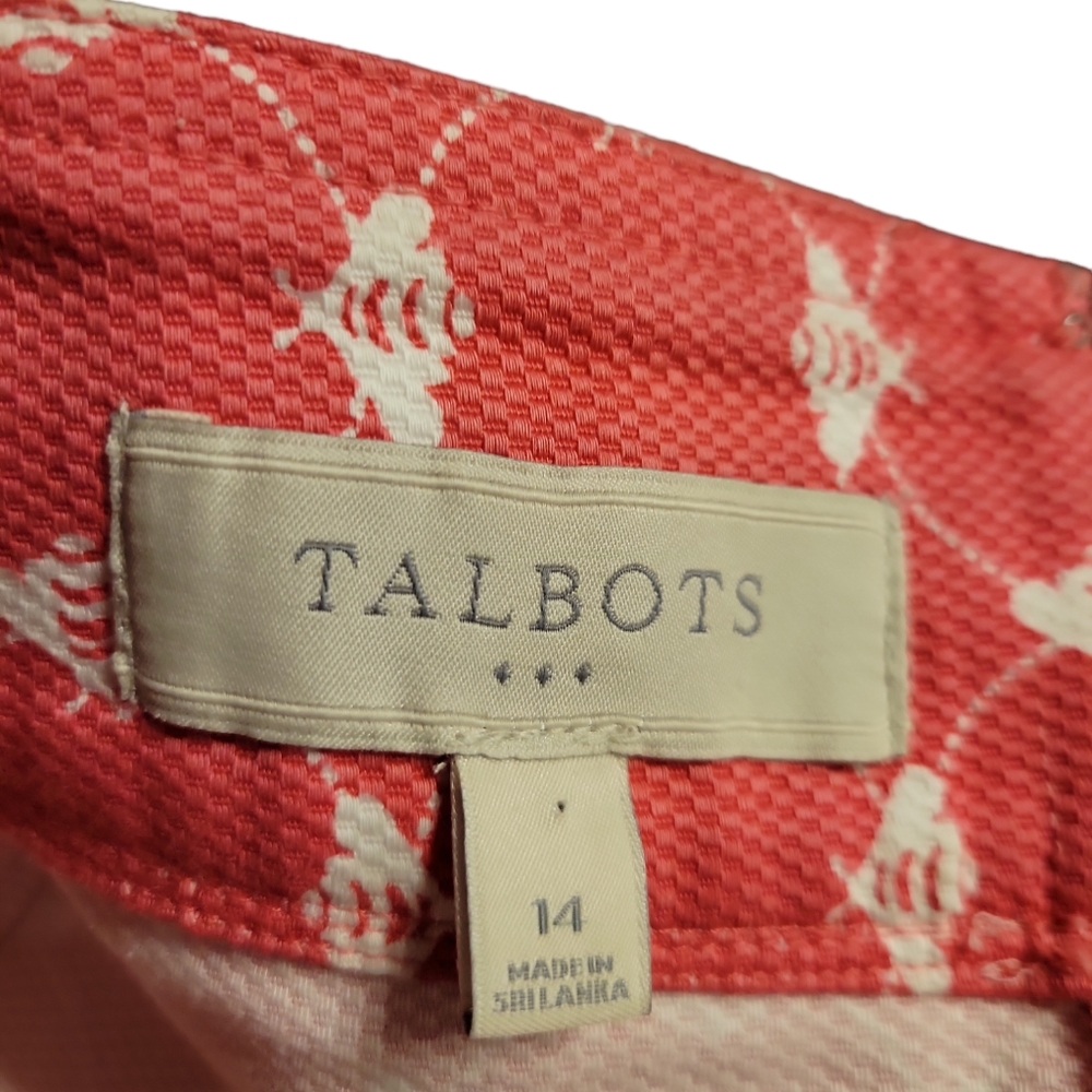 Talbots, Skirt, Short Straight Pencil Skirt,  Bee Print, Stretch, Women's sz 14 - Picture 3 of 4